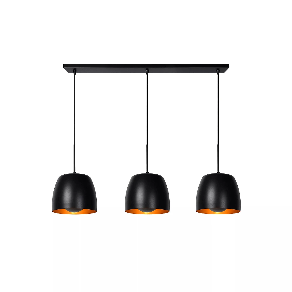 NOLAN piekarama lampa 104 cm 3xE27 melna / matēta zelta/misiņa (Lucide)