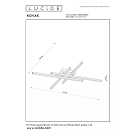 NOVAK LED CCT ceiling light 42 W 2700K/4000K black (Lucide)