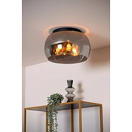 OLIVIA ceiling light Ø40 cm 3xE27 40 W smoked grey (Lucide)