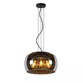 OLIVIA pendant light Ø40 cm 3xE27 40 W smoked grey (Lucide)