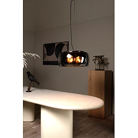 OLIVIA Pendant light Ø50 cm 3xE27 smoke grey (Lucide)