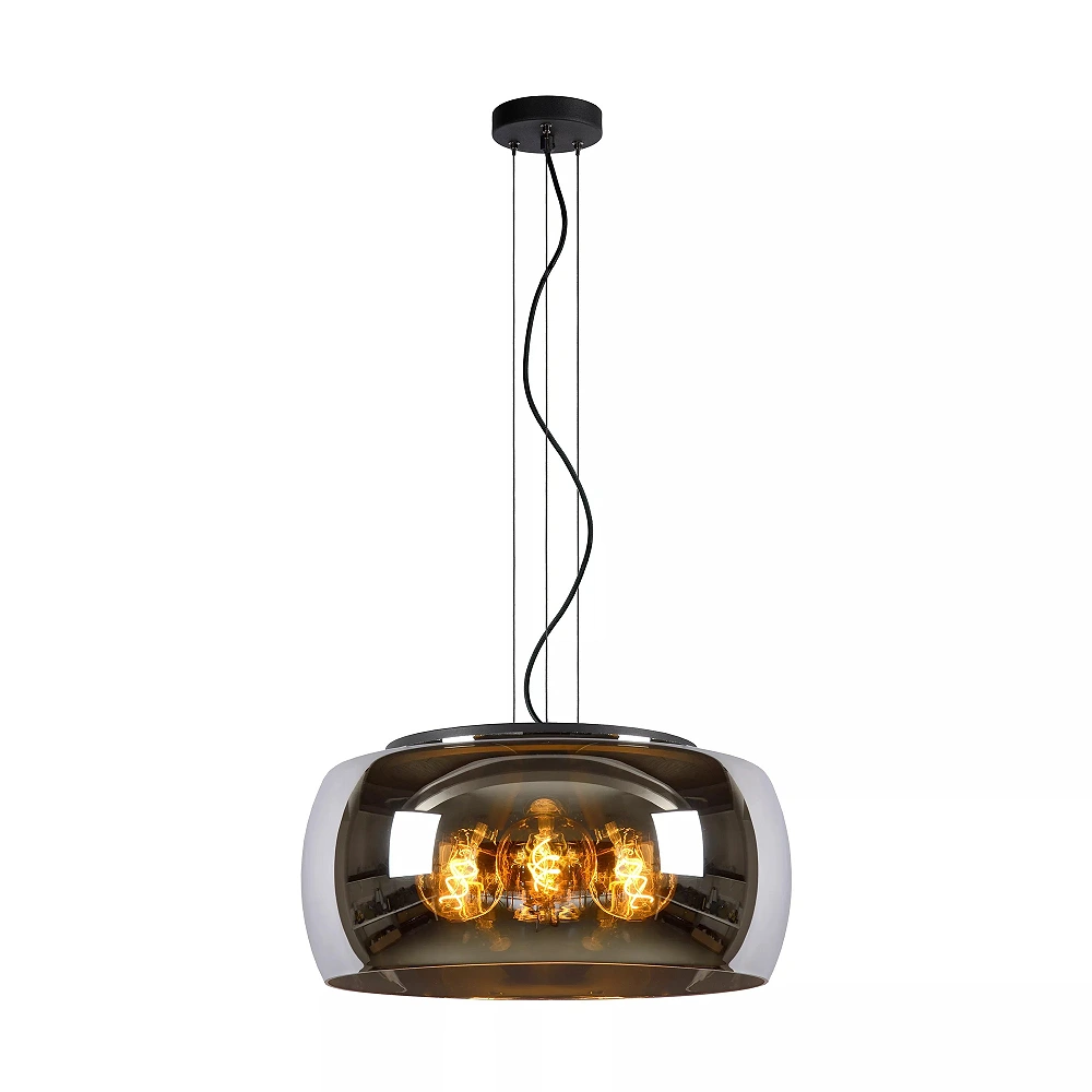 OLIVIA Pendant light Ø50 cm 3xE27 smoke grey (Lucide)