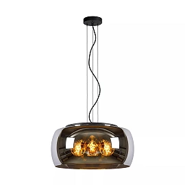 OLIVIA Pendant light Ø50 cm 3xE27 smoke grey (Lucide)