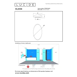 OLSON bathroom flush ceiling light Ø29 cm LED CCT 24W opal (Lucide)