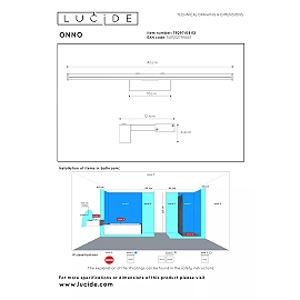 ONNO Bathroom mirror light 1x8W Integrated LED IP44 Satin Chrome (Lucide)