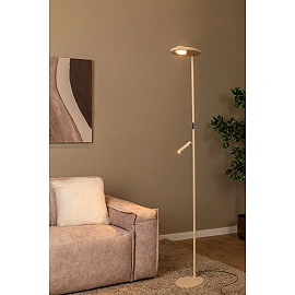 ORTOLAN floor lamp LED 12W+3W CCT Taupe (Lucide)