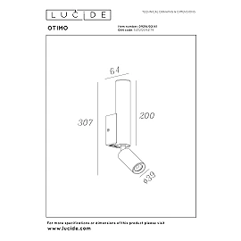 OTIMO wall spotlight 2xGU10 Taupe (Lucide)