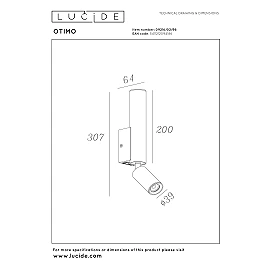 OTIMO Sienas prožektors / sienas lampa 2xGU10 kafijas krāsa (Lucide)