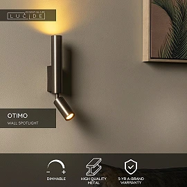 OTIMO Sienas prožektors / sienas lampa 2xGU10 kafijas krāsa (Lucide)