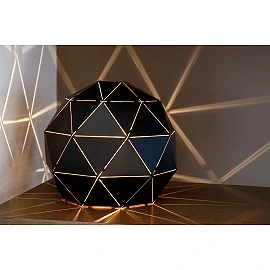 OTONA galda lampa Ø25 cm E27 melna (Lucide)