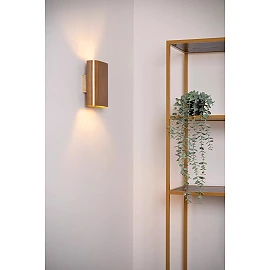 OVALIS sienas lampa 16x8x20 cm E14 2x9W matēta zelta/misiņa (Lucide)