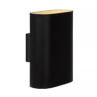 OVALIS sienas lampa 16x8x20 cm E14 2x9W melna (Lucide)