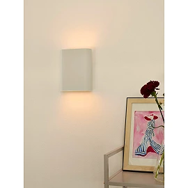OVALIS sienas lampa 16x8x20 cm E14 2x9W balta (Lucide)