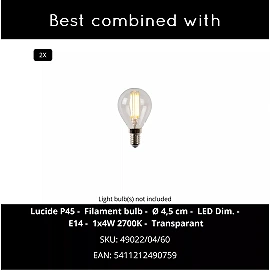 OVALIS sienas lampa 16x8x20 cm E14 2x9W balta (Lucide)