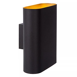 OVALIS sienas lampa 16x8x20 cm E14 2x9W melna (Lucide)