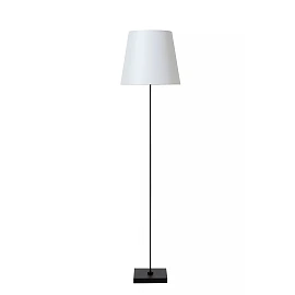PENDIO stāvlampa E27 melna ar baltu abažūru (Lucide)