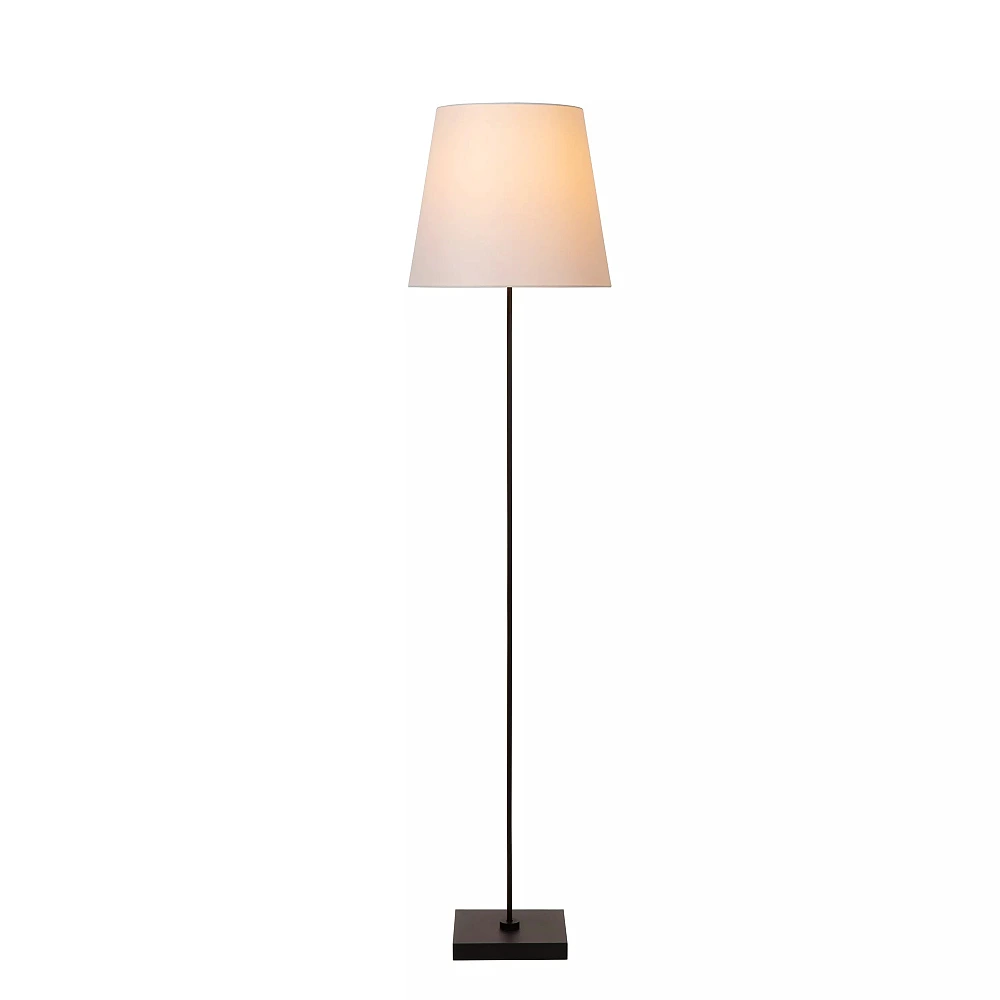 PENDIO stāvlampa E27 melna ar baltu abažūru (Lucide)