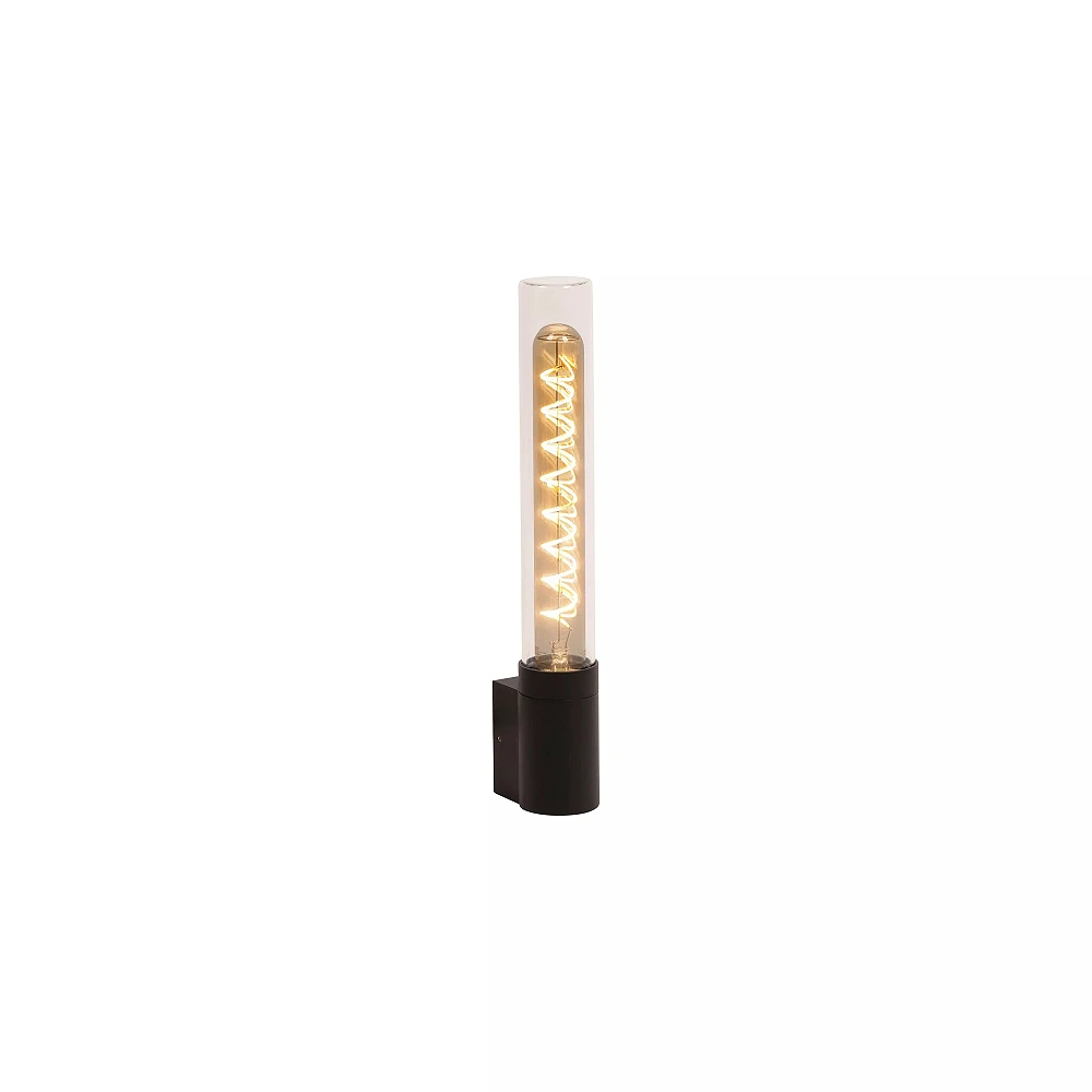 PILAR outdoor wall light 1 x 6 W E27 black (Lucide)