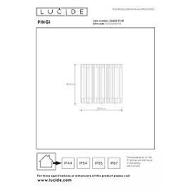 PINGI outdoor floor lamp LED 1x2.5W 3000K taupe - 36.5 cm (Lucide)