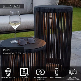 PINGI outdoor floor lamp LED 1x2.5W 3000K black - 61.5 cm (Lucide)