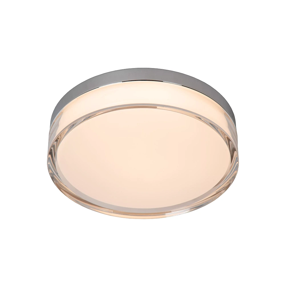 PLANO bathroom flush ceiling light Ø23 cm LED dimmable 11W opal (Lucide)