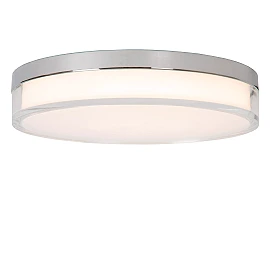PLANO bathroom flush ceiling light Ø28 cm LED dimmable 16W opal (Lucide)