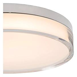 PLANO bathroom flush ceiling light Ø28 cm LED dimmable 16W opal (Lucide)