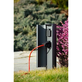 POWERPOINT outdoor socket column Type E anthracite (Lucide)
