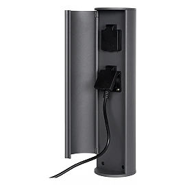 POWERPOINT outdoor socket column Type F IP44 anthracite (Lucide)
