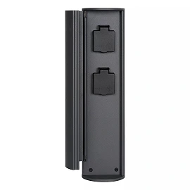 POWERPOINT outdoor socket column Type F IP44 anthracite (Lucide)