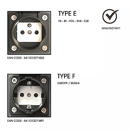 POWERPOINT outdoor socket column Type F IP44 anthracite (Lucide)