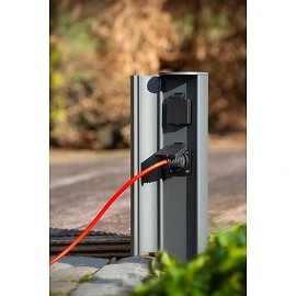 POWERPOINT outdoor socket column Type F IP44 anthracite (Lucide)