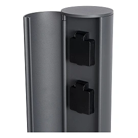POWERPOINT outdoor socket column Type F IP44 anthracite (Lucide)