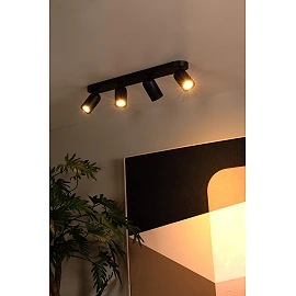 PUNCH Ceiling spotlight 70 cm × 11 cm × 11 cm 4x35W Black (Lucide)