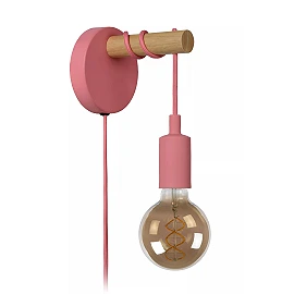 POLA Children wall light Ø12 1xE27 60W Pink (Lucide)
