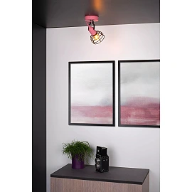 POLA Children ceiling spotlight Ø10.5 1xE27 60W Pink (Lucide)