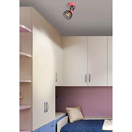 POLA Children ceiling spotlight Ø10.5 1xE27 60W Pink (Lucide)