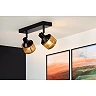RAFA Ceiling spotlight 13,5x10,5 cm 2xE14 black (Lucide)