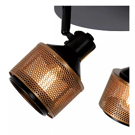 Griestu prožektors RAFA Ø35 cm 3xE14 40W melna (Lucide)