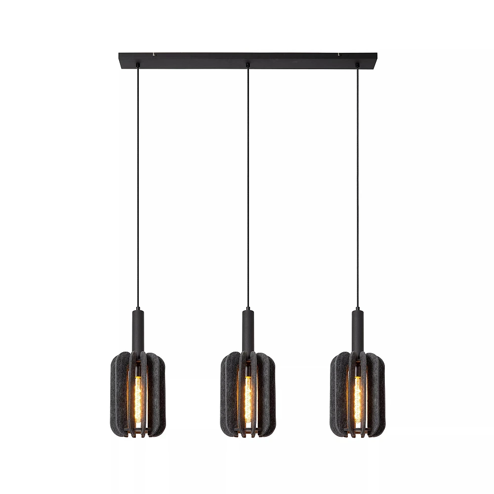 RAFAL Pendant light 3xE27 grey (Lucide)