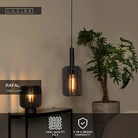 RAFAL Table lamp Ø23 cm E27 grey (Lucide)
