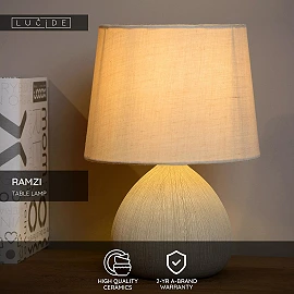 RAMZI Table lamp Ø18 cm 1xE14 cream (Lucide)