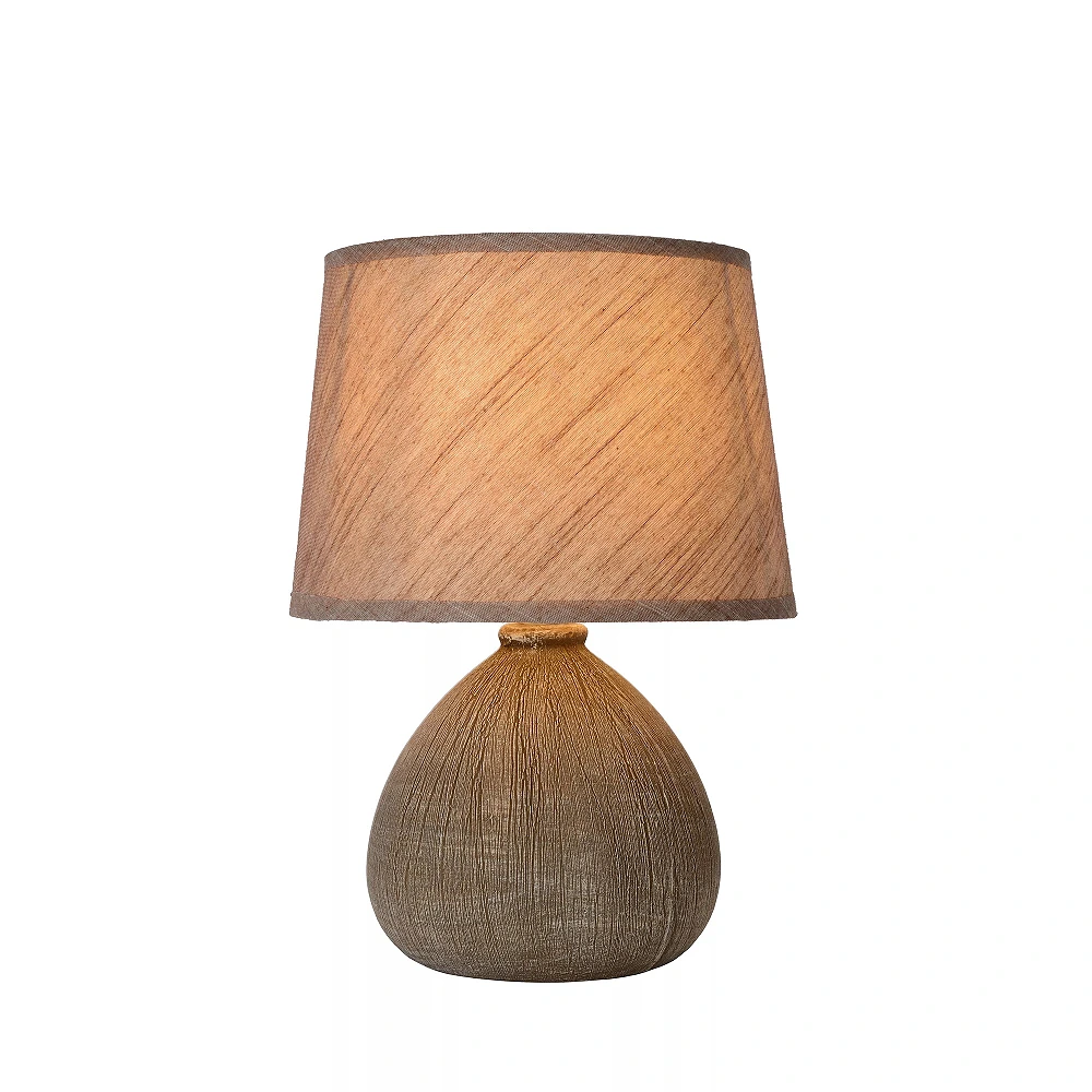 RAMZI Table lamp Ø18 cm 1xE14 brown (Lucide)