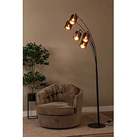 RANKOS stāvlampa 36x15 cm 5xE14 melna (Lucide)