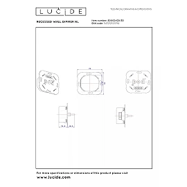RECESSED LED dimmer 300 W black (Lucide)