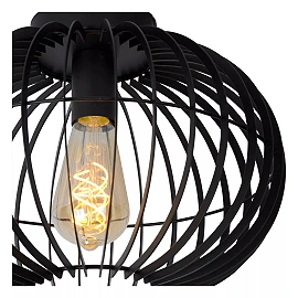 REDA Flush ceiling light Ø32cm 1x40W E27 black (Lucide)