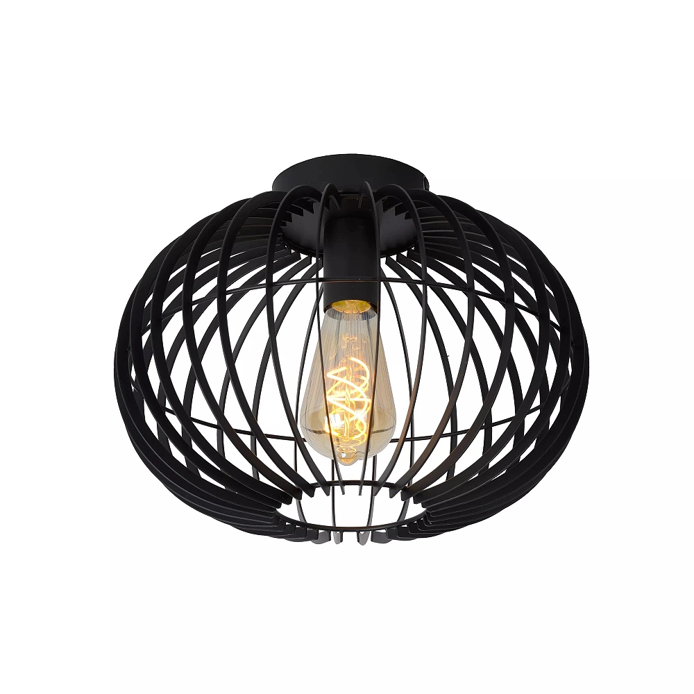 REDA Flush ceiling light Ø32cm 1x40W E27 black (Lucide)