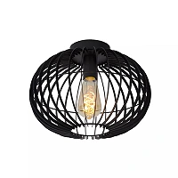 REDA Flush ceiling light Ø32cm 1x40W E27 black (Lucide)