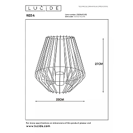 REDA table lamp 1xE27 40 W black (Lucide)