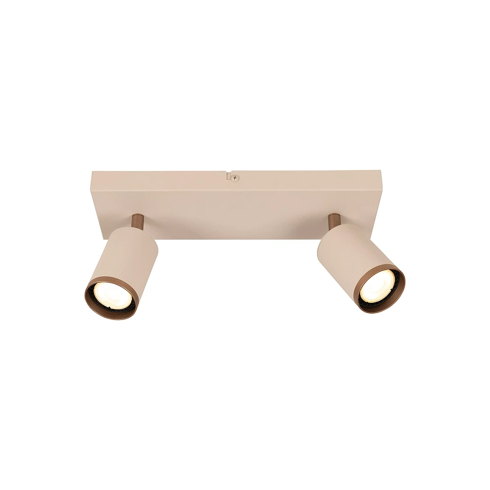 REGINA ceiling spotlight 2xGU10 taupe (Lucide)